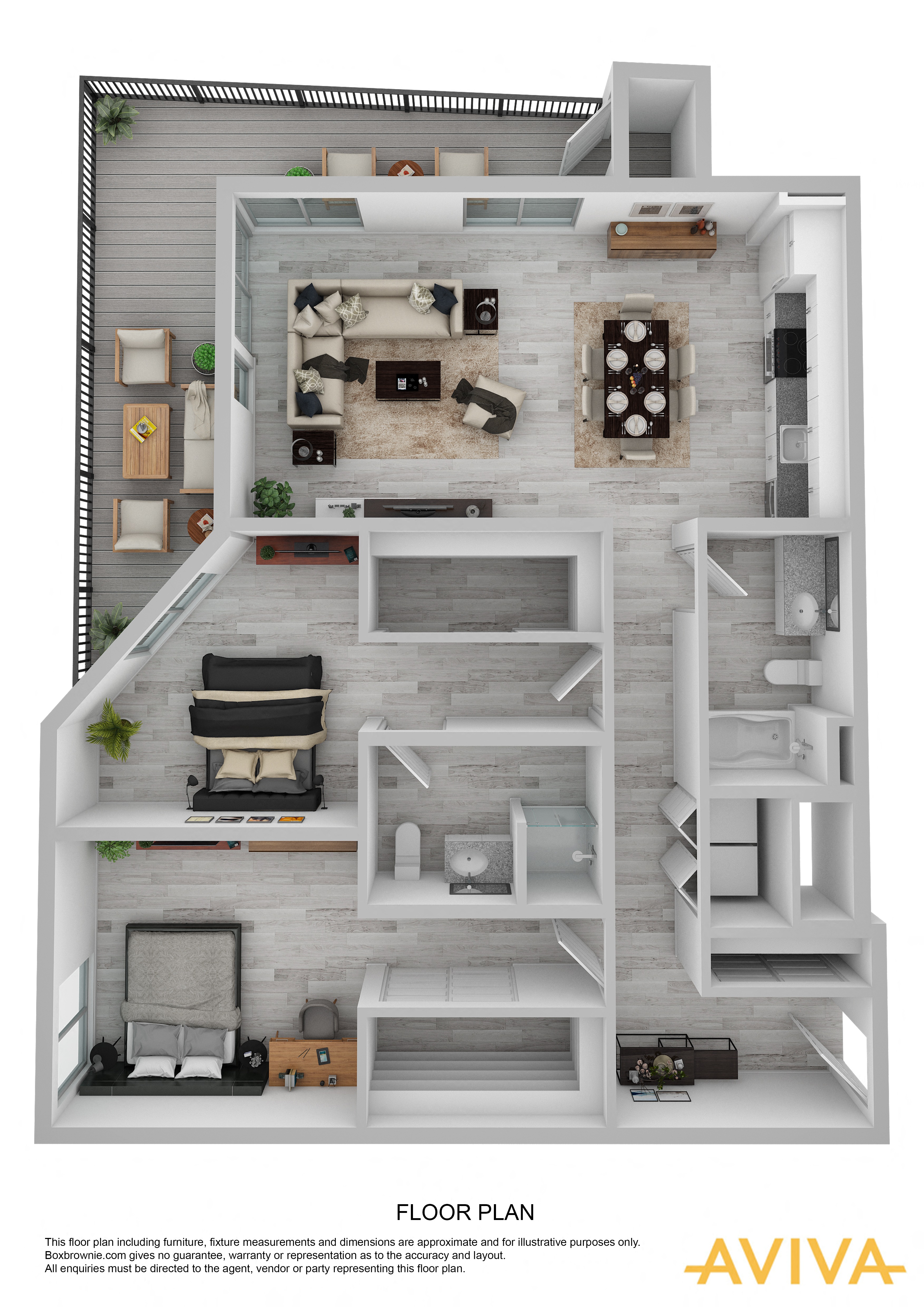 Floor plan for 2 beds, 2 baths, 1160 sqft